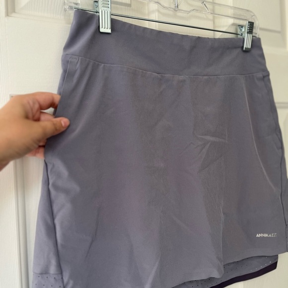 Annika by Cutter & Buck Competitor Pull-On Golf Skort XS Zinc Grey - Picture 5 of 16